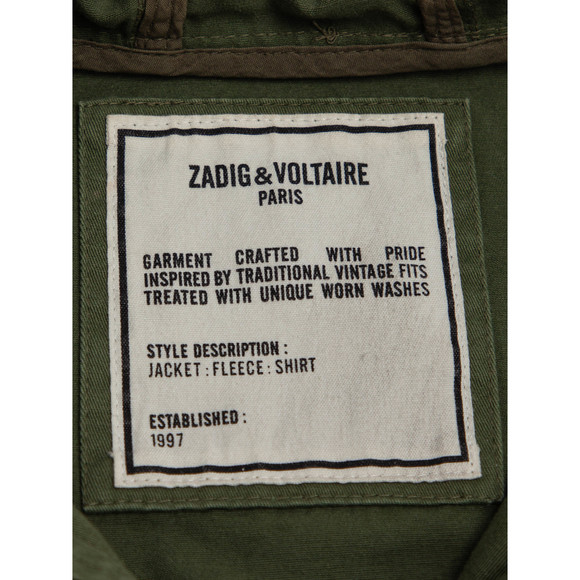 NEW Zadig&Voltaire Olive Green Military Jacket Size 7 for Kids - Picture 7 of 7